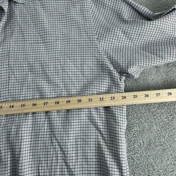 Peter Millar Mens Large Cotton Button-Up Checkered Shirt  4176 - Picture 6 of 8